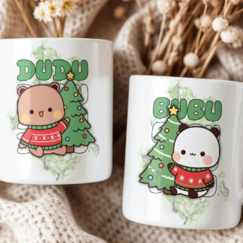 ZESTAW KUBKÓW ŚWIĄTECZNYCH – DUDU & BUBU CHOINKA